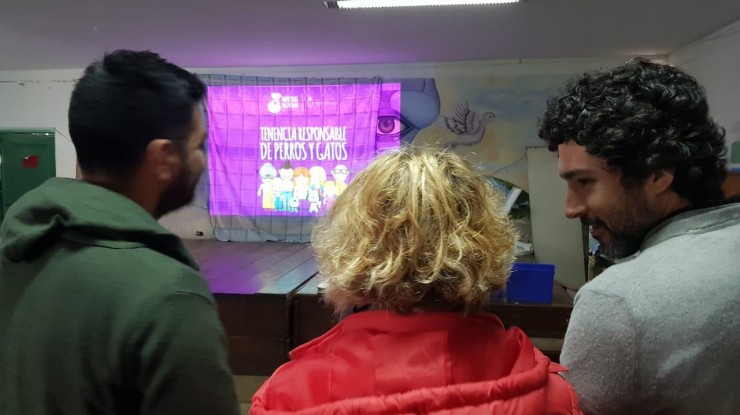 Pablo Alaniz en el barrio La Esmeralda 